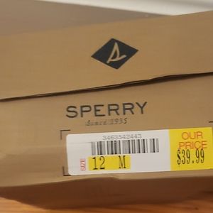 Sperry Lanyard Boat Shoe, Size 12, and Tan in Color